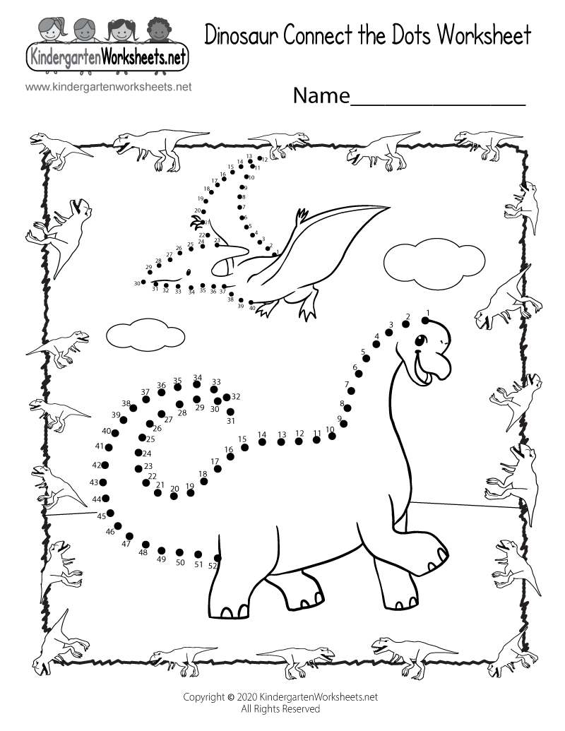 Kindergarten Connect The Dots Math Worksheets