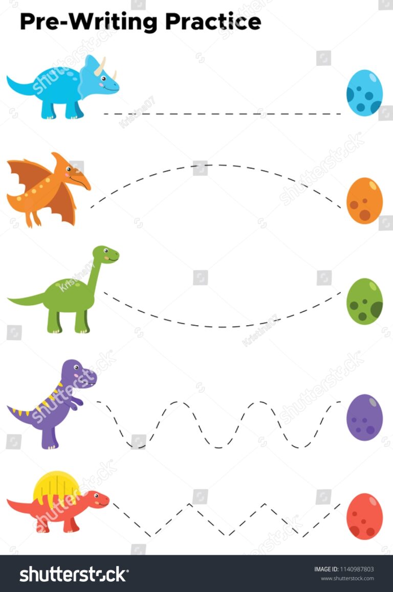 Dinosaur Pre Sume Writing Skills