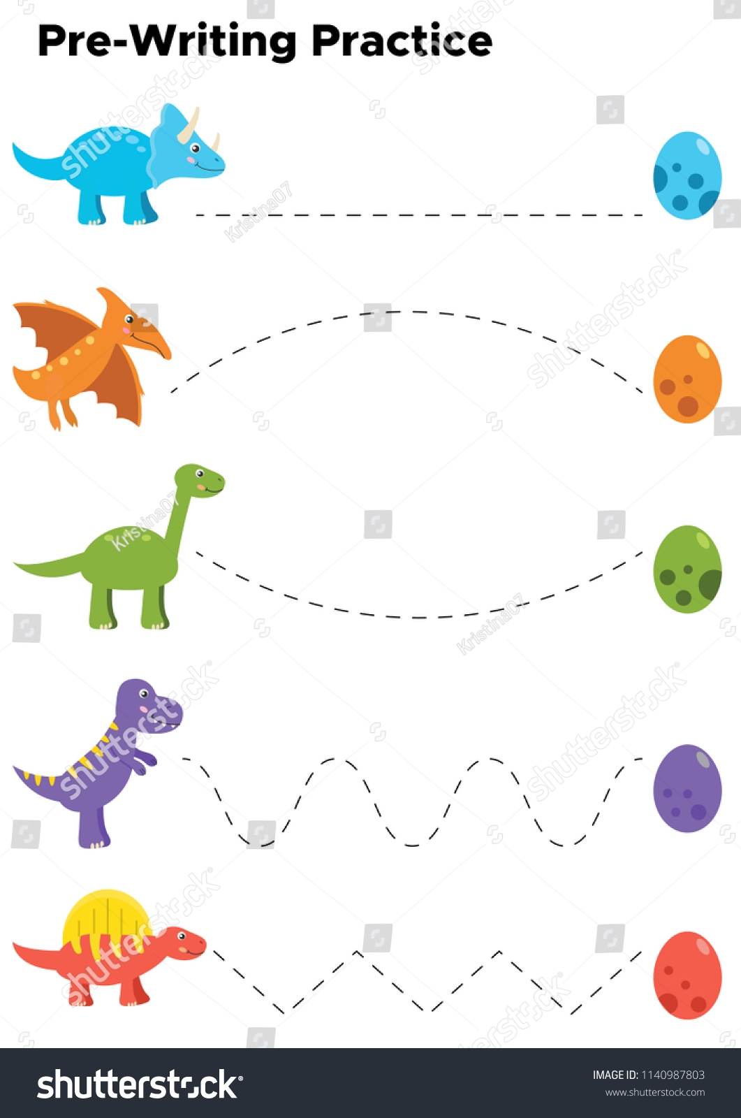 Dinosaur Pre Sume Writing Skills