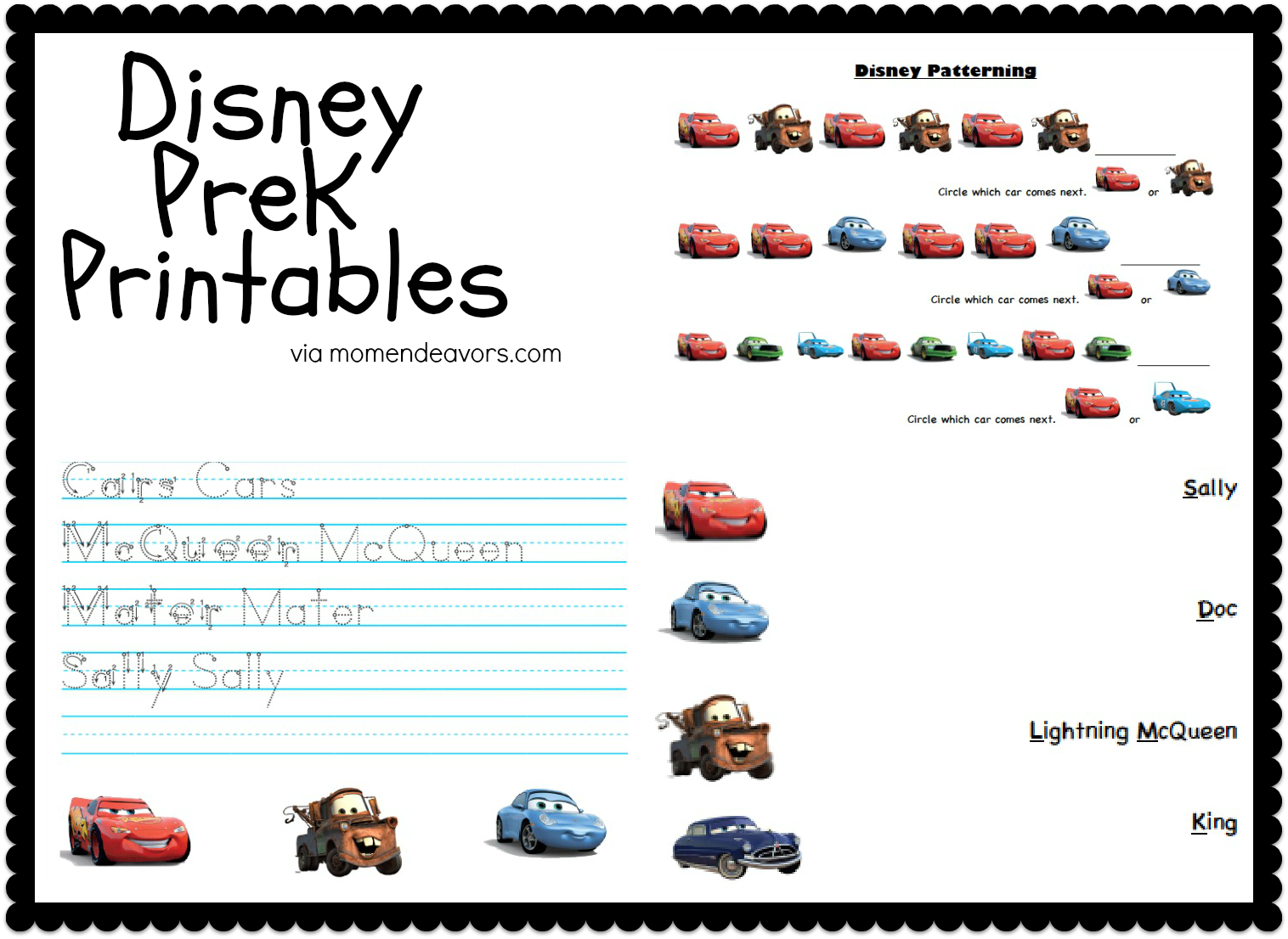 Disney Pixar Cars PreK Printable Activity Sheets Travel Tuesday Mom Endeavors Disney Pixar Cars PreK Printable Activity Sheets Travel Tuesday Mom Endeavors