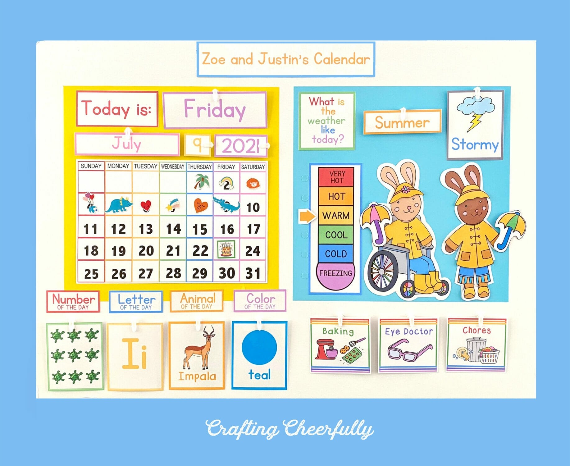 Printable Preschool Calendar