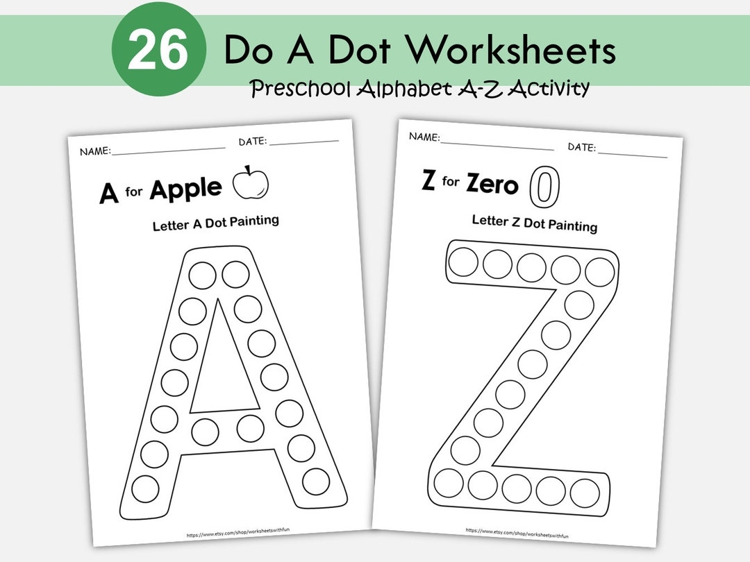Letter A Dot Paint Preschool Printable