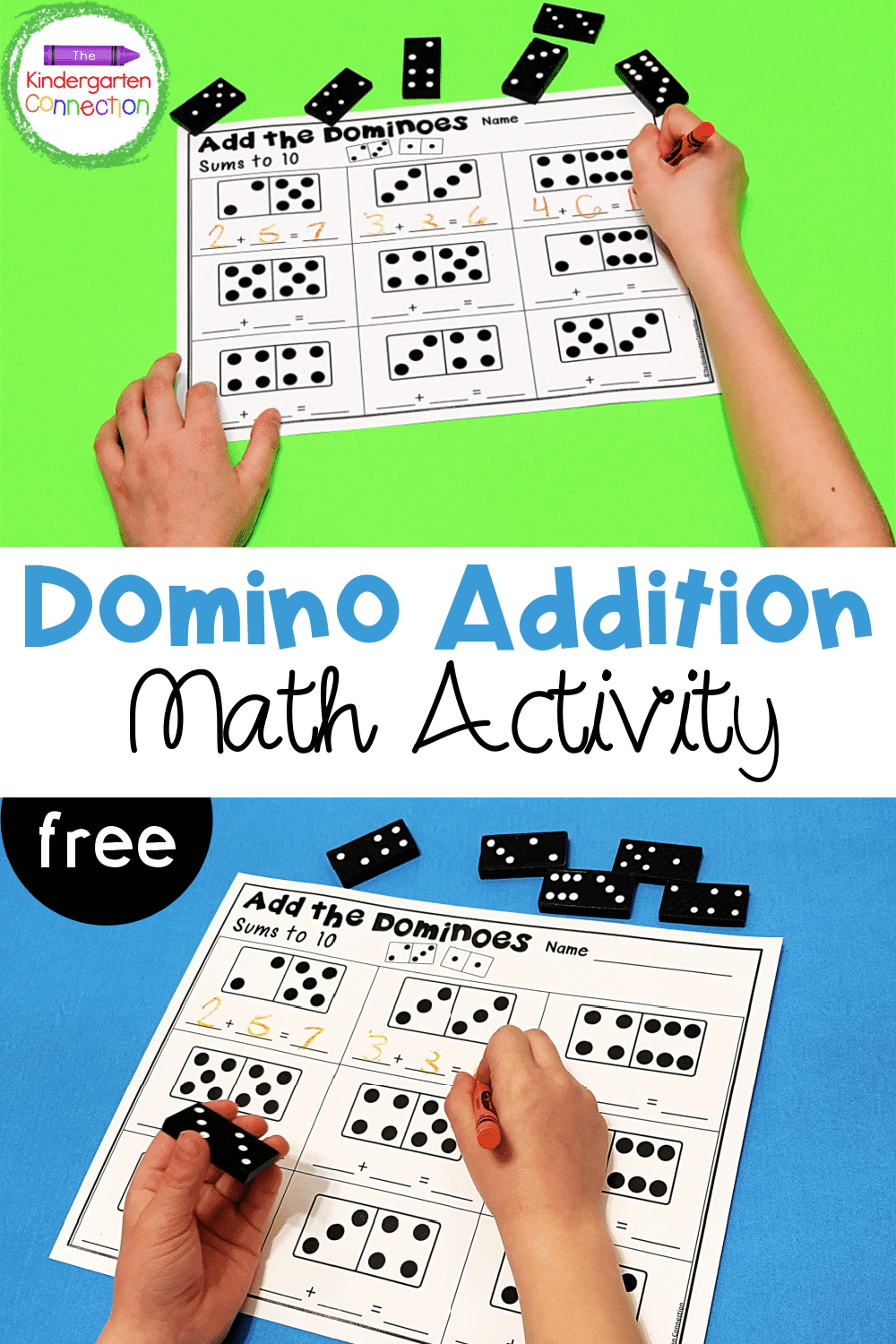 Domino Addition Printables The Kindergarten Connection Domino Addition Printables The Kindergarten Connection
