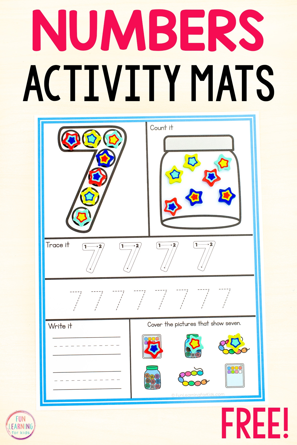Dot Number Activity Mats Free Printable