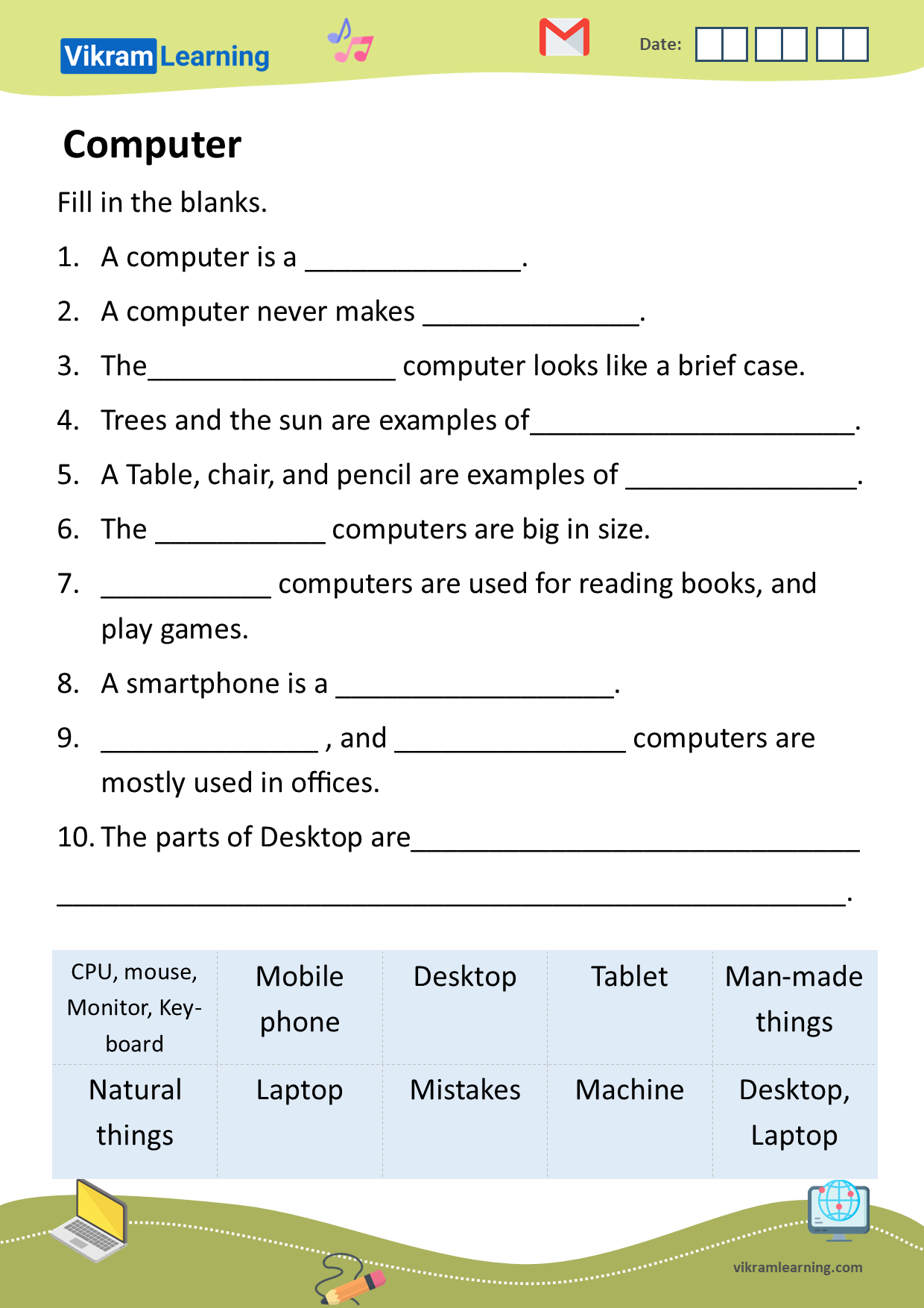Free Printable Worksheets For Computer Class Free Printable Worksheets For Computer Class