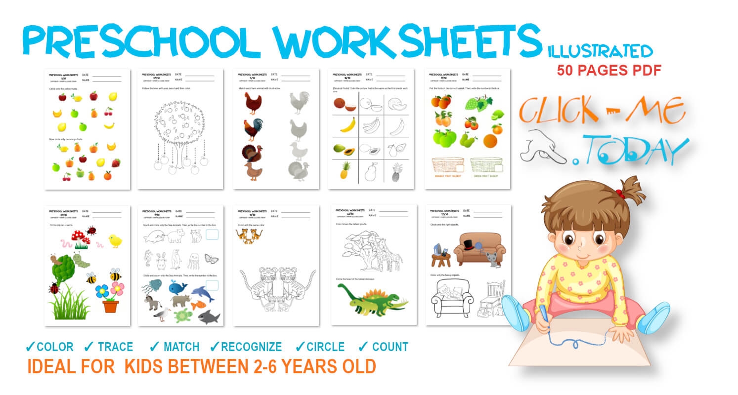 Download 50 Free Printable Preschool Worksheets PDF Download 50 Free Printable Preschool Worksheets PDF