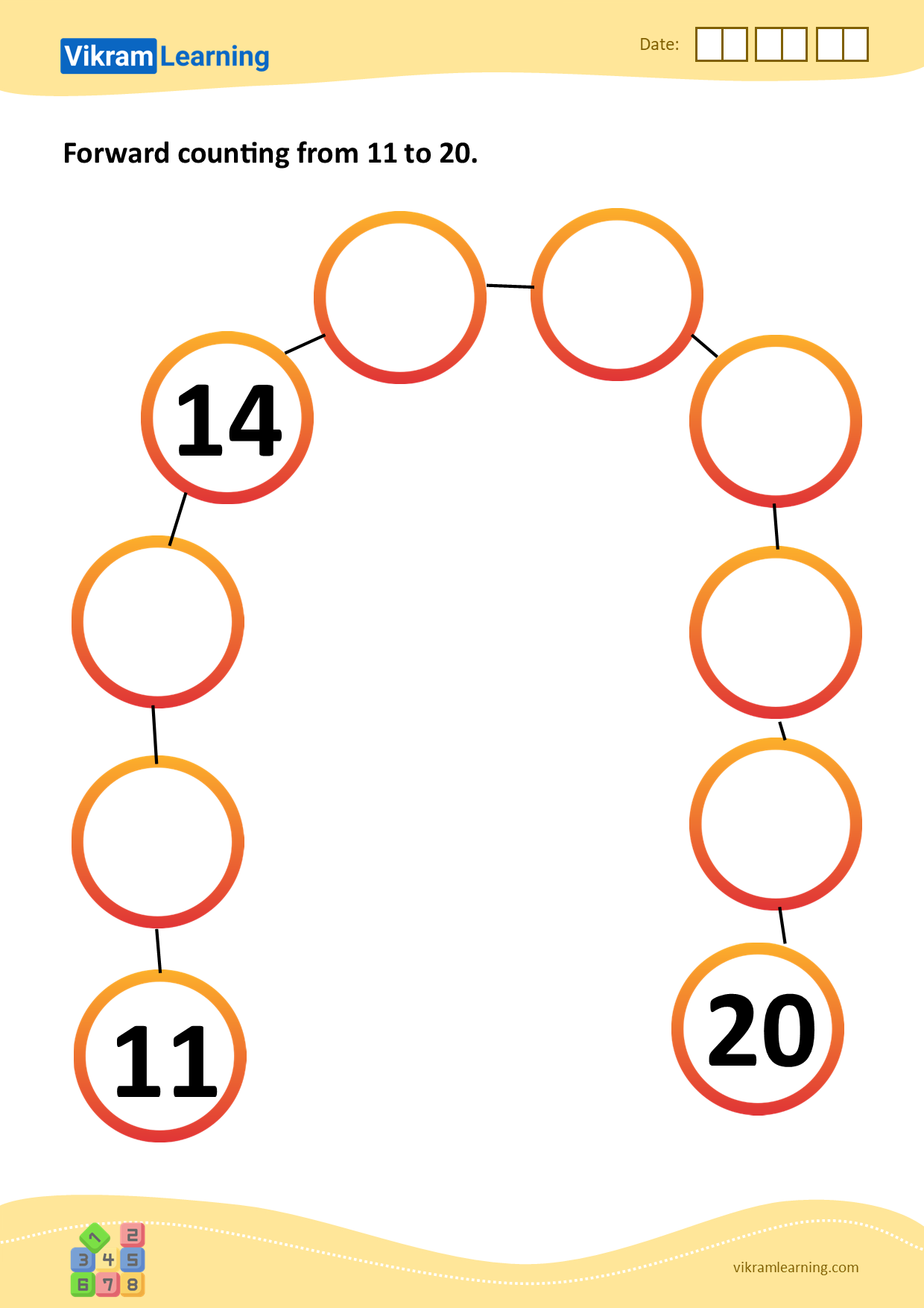 Download Forward Counting From 11 To 20 Worksheets 