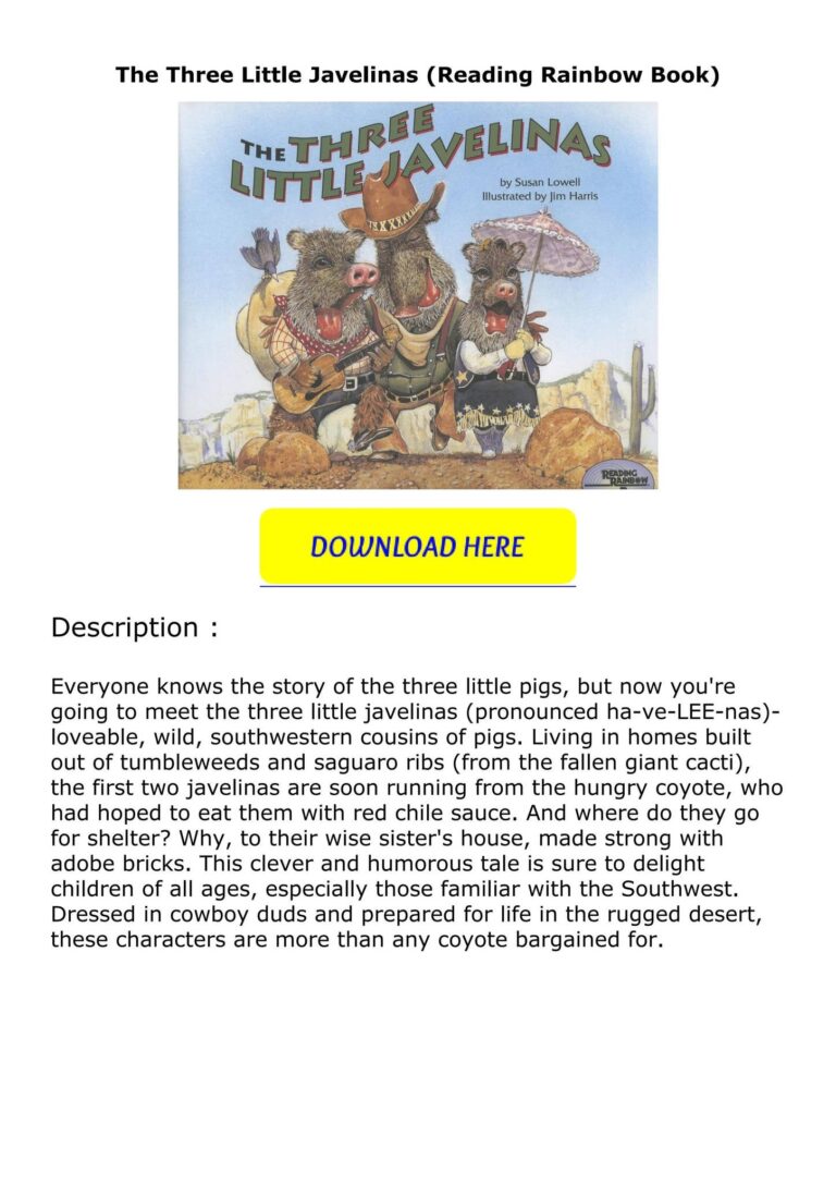 Download PDF The Three Little Javelinas Reading Rainbow Book By KeylaRowland Issuu