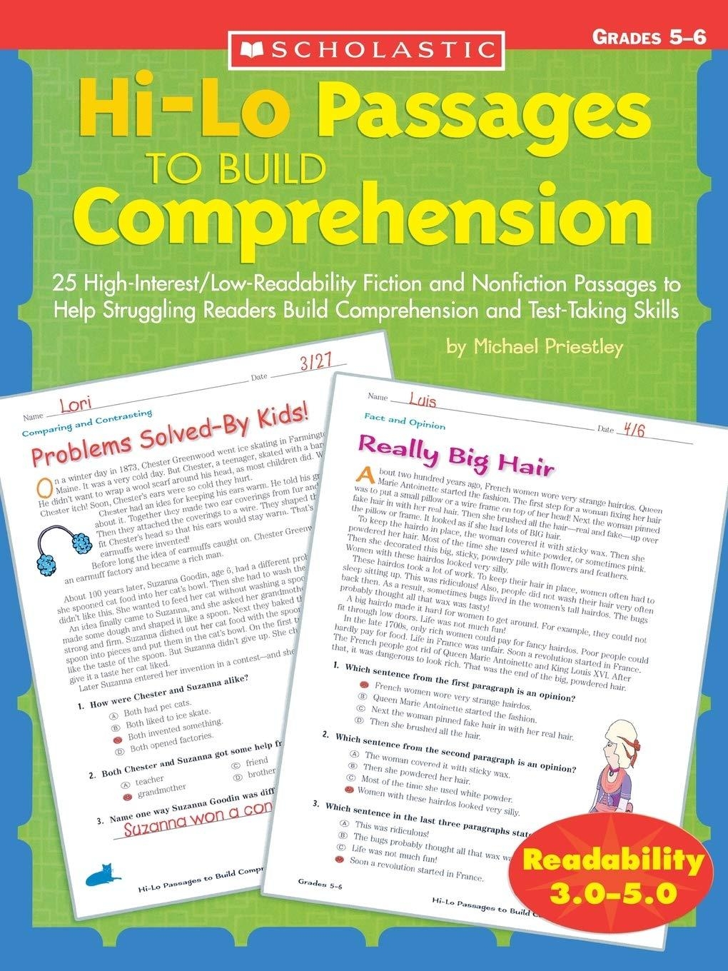 EBOOK Hi lo Passages To Build Reading Comprehension Grades 5 6 25 High Interest Low Readability F By ChelseaDaniels678 Issuu