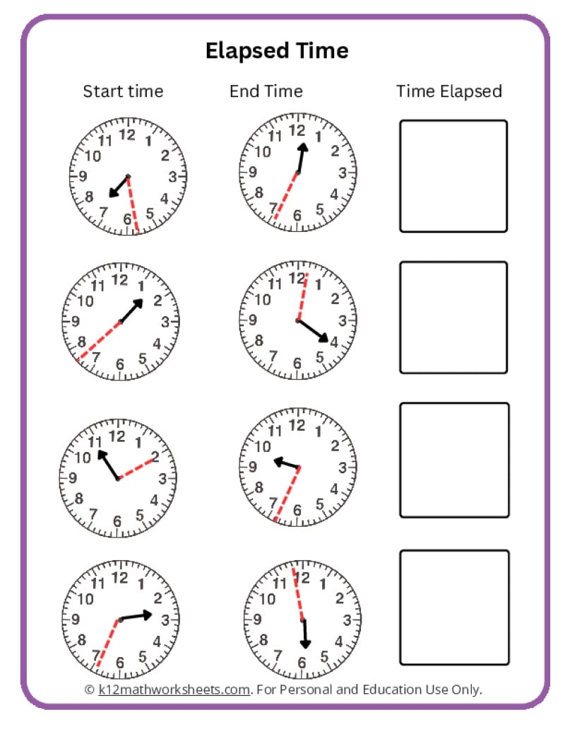 Free Printable Worksheets Time Word Problems