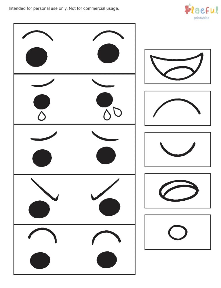 Emotions Learning Printable Emotions Coloring Preschool