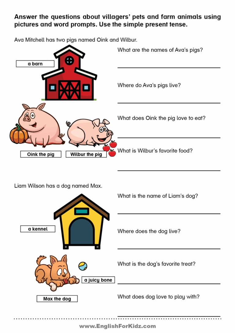 English For Kids Step By Step Simple Present Tense Reading Comprehension For Young Learners