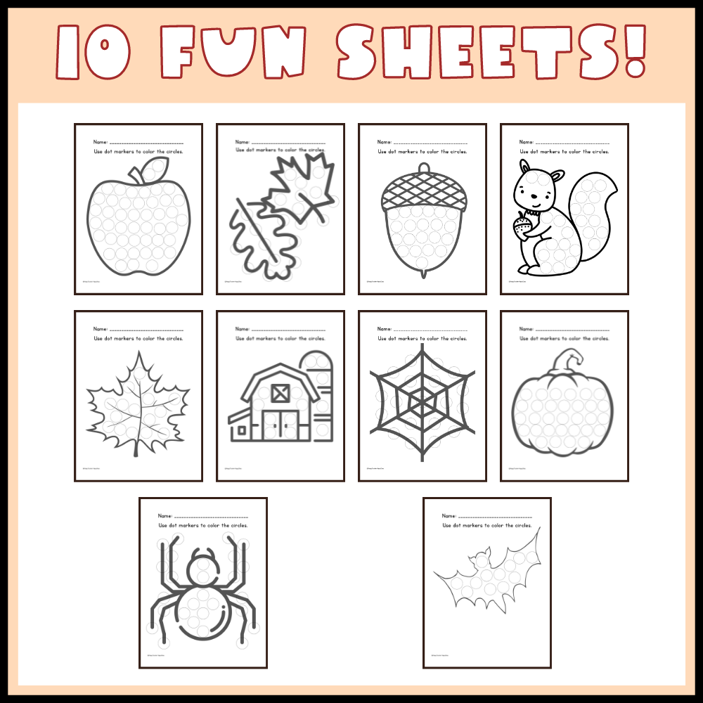 Fall Preschool Activities Bundle Printable No Prep Worksheets Fall Preschool Activities Bundle Printable No Prep Worksheets