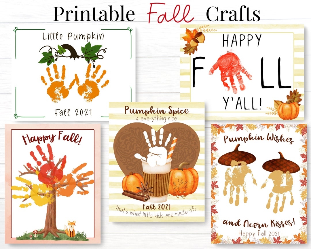 Fall Preschool Bundle Toddler Arts And Crafts Activities Handprint Printables For Autumn Season Daycare Teacher And Back To School Etsy UK