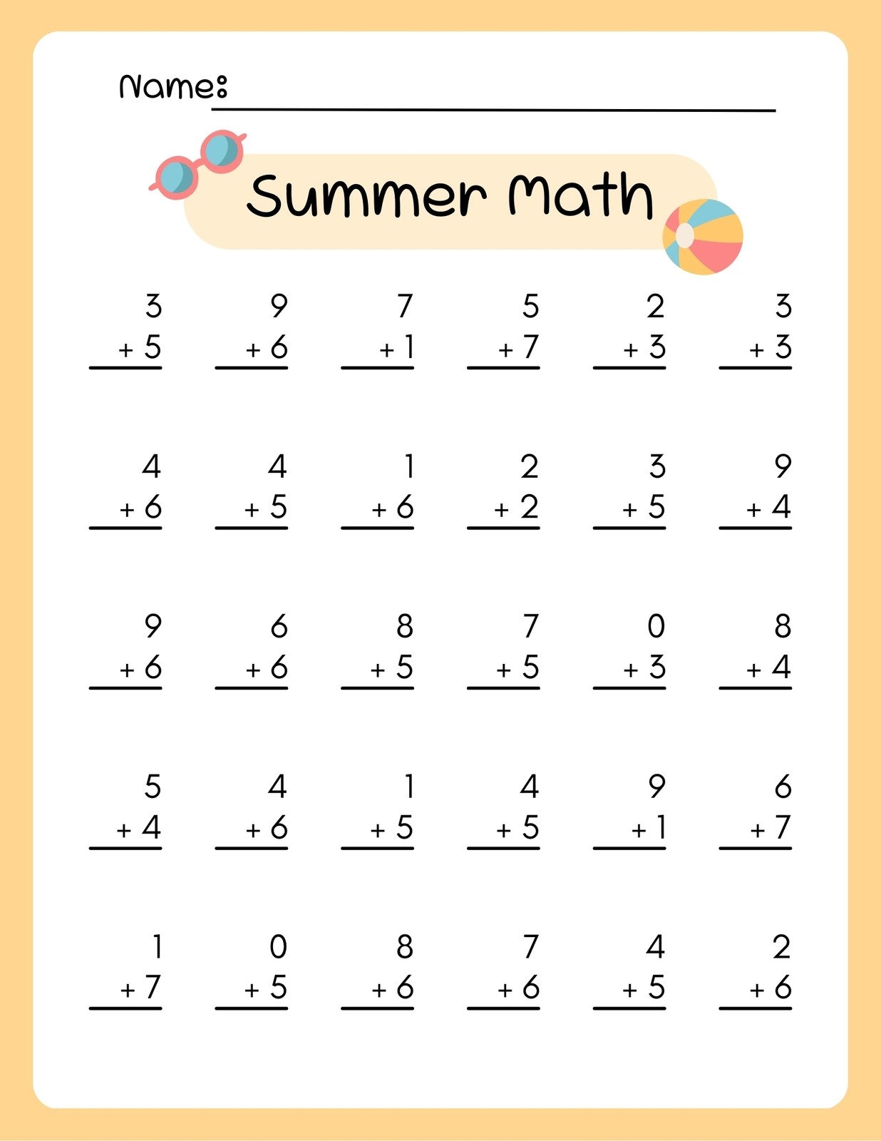 Free 3rd Grade Math Worksheet Templates To Customize Canva Free 3rd Grade Math Worksheet Templates To Customize Canva
