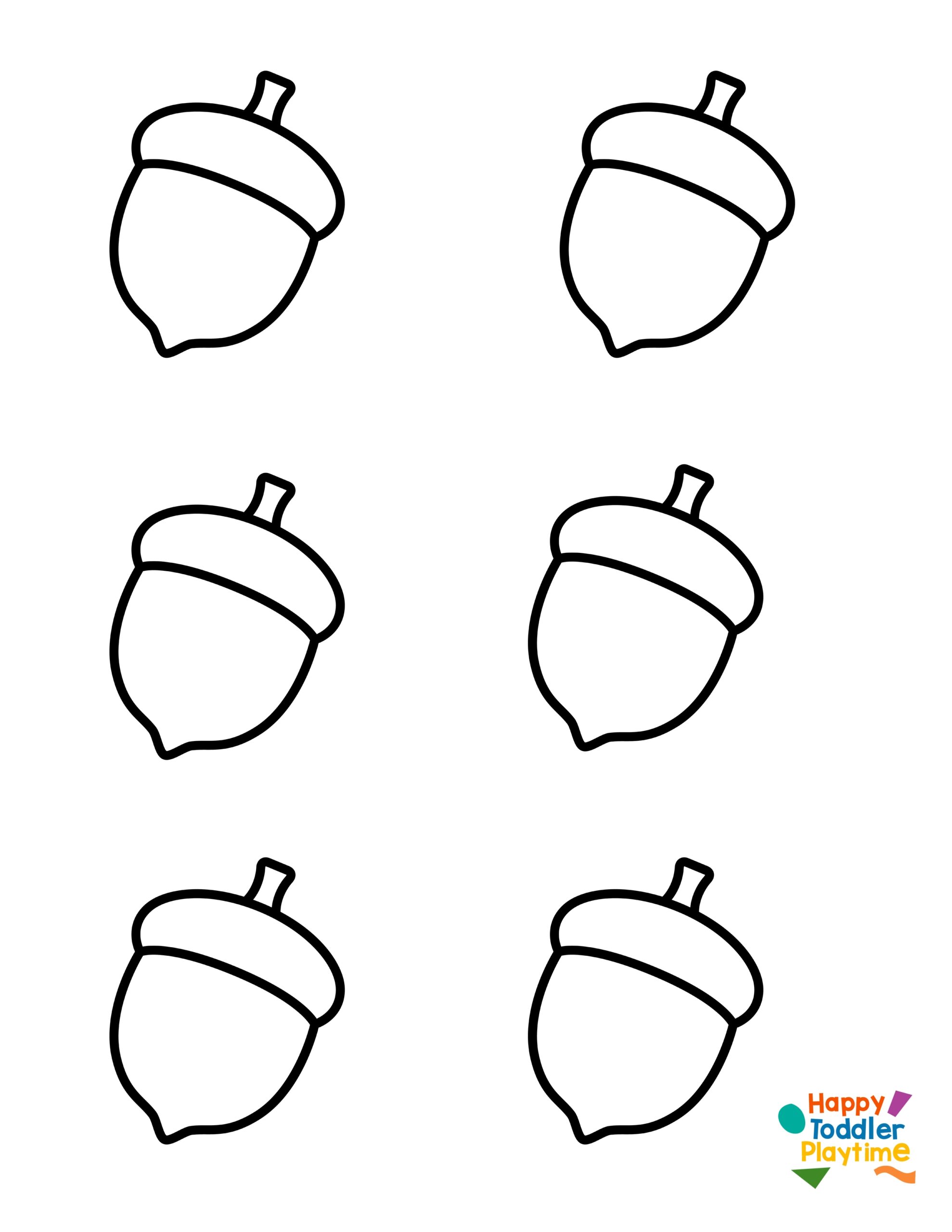 Preschool Acorn Printable