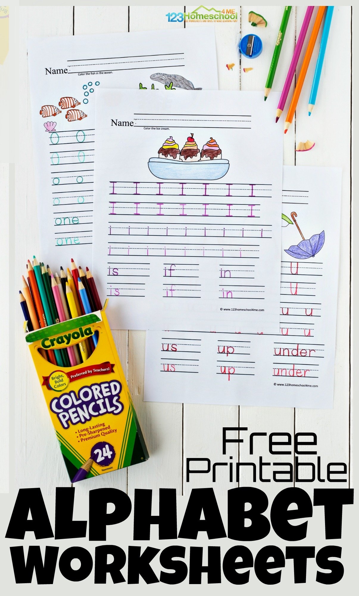 FREE Alphabet Worksheets 123 Homeschool 4 Me