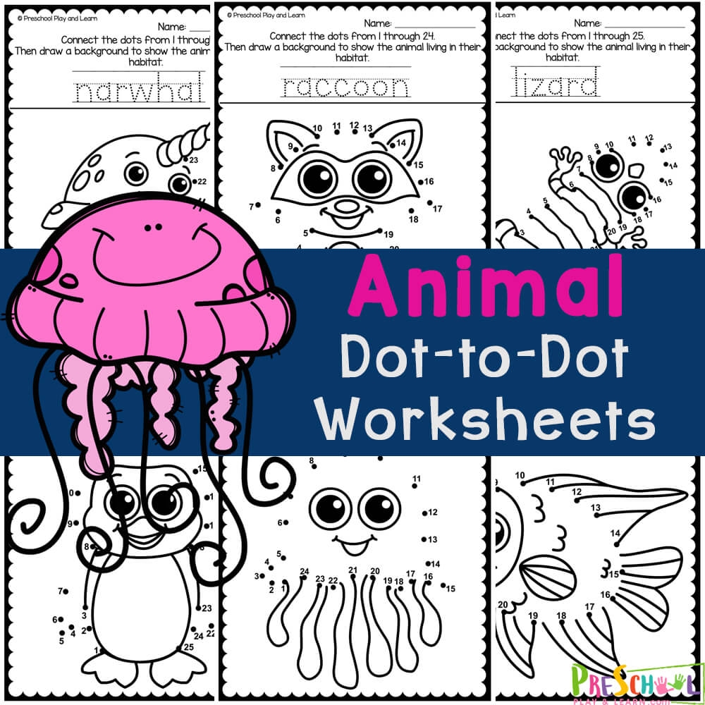 Kindergarten Printable Worksheet Dot To Dot