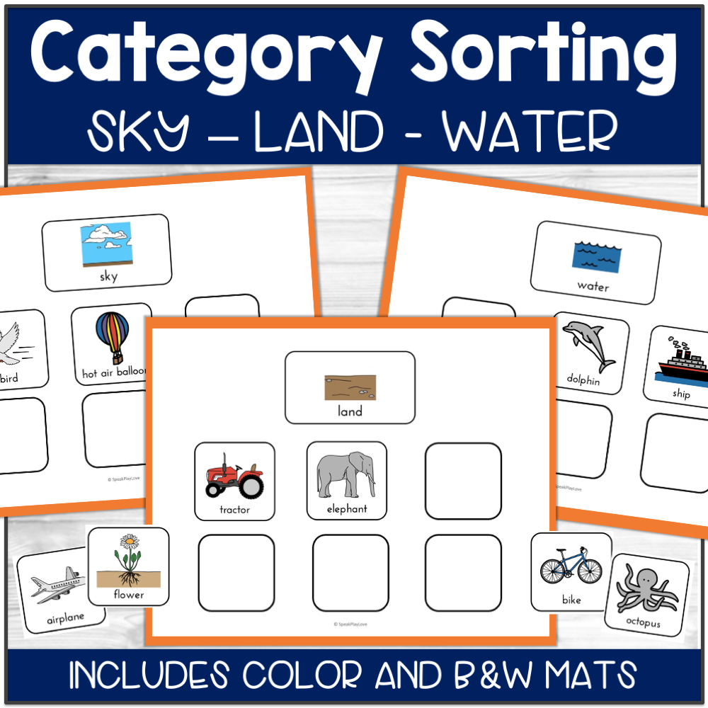 Free Category Sorting Activity Preschool Speech Therapy 