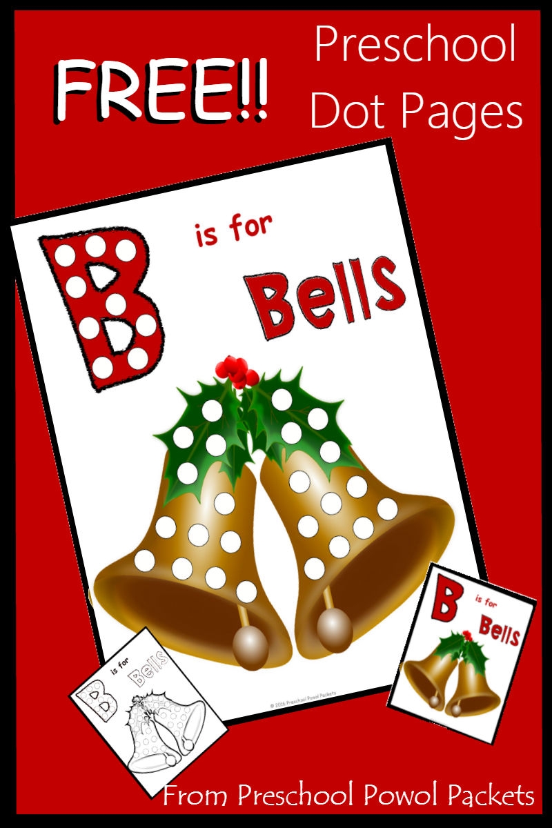 FREE Christmas Bells Preschool Dot Printabes