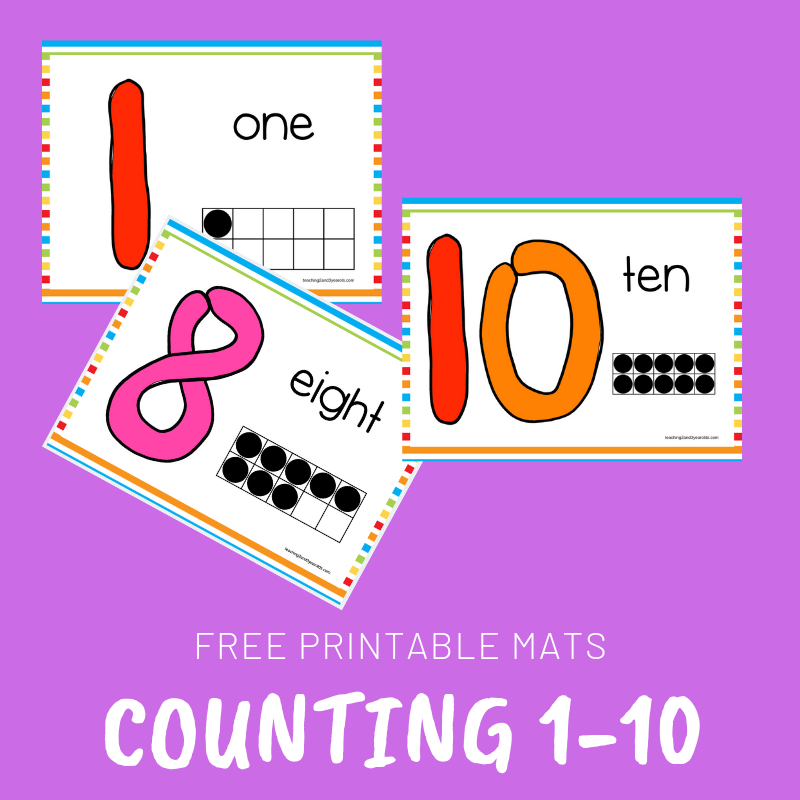Printable Counting Mats For Preschool