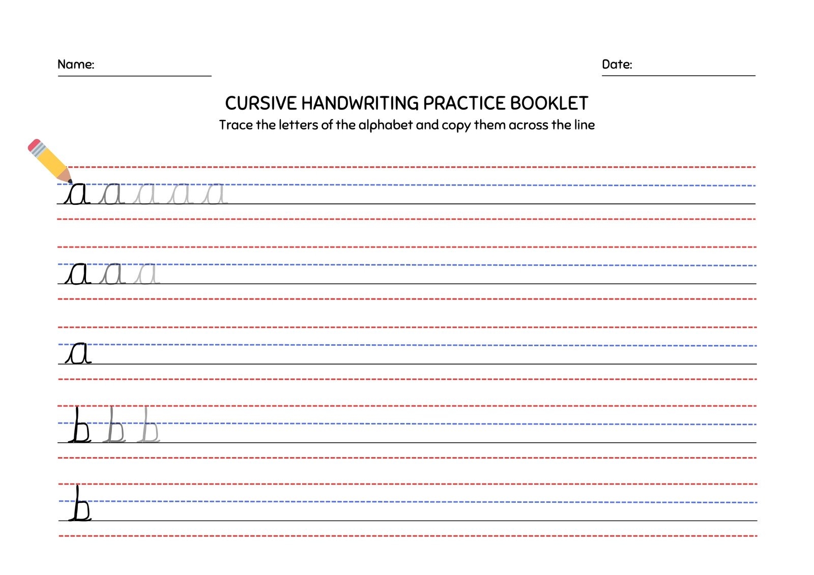 Printable Handwriting Paper For Preschoolers