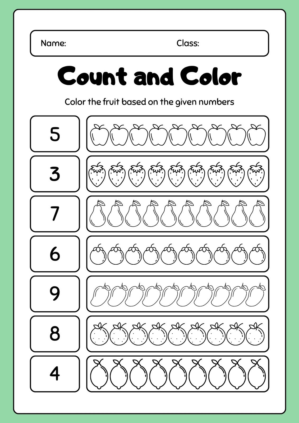 Free Printable Preschool Pack