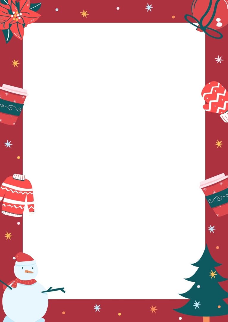 Free Customizable Christmas Page Border Templates Canva