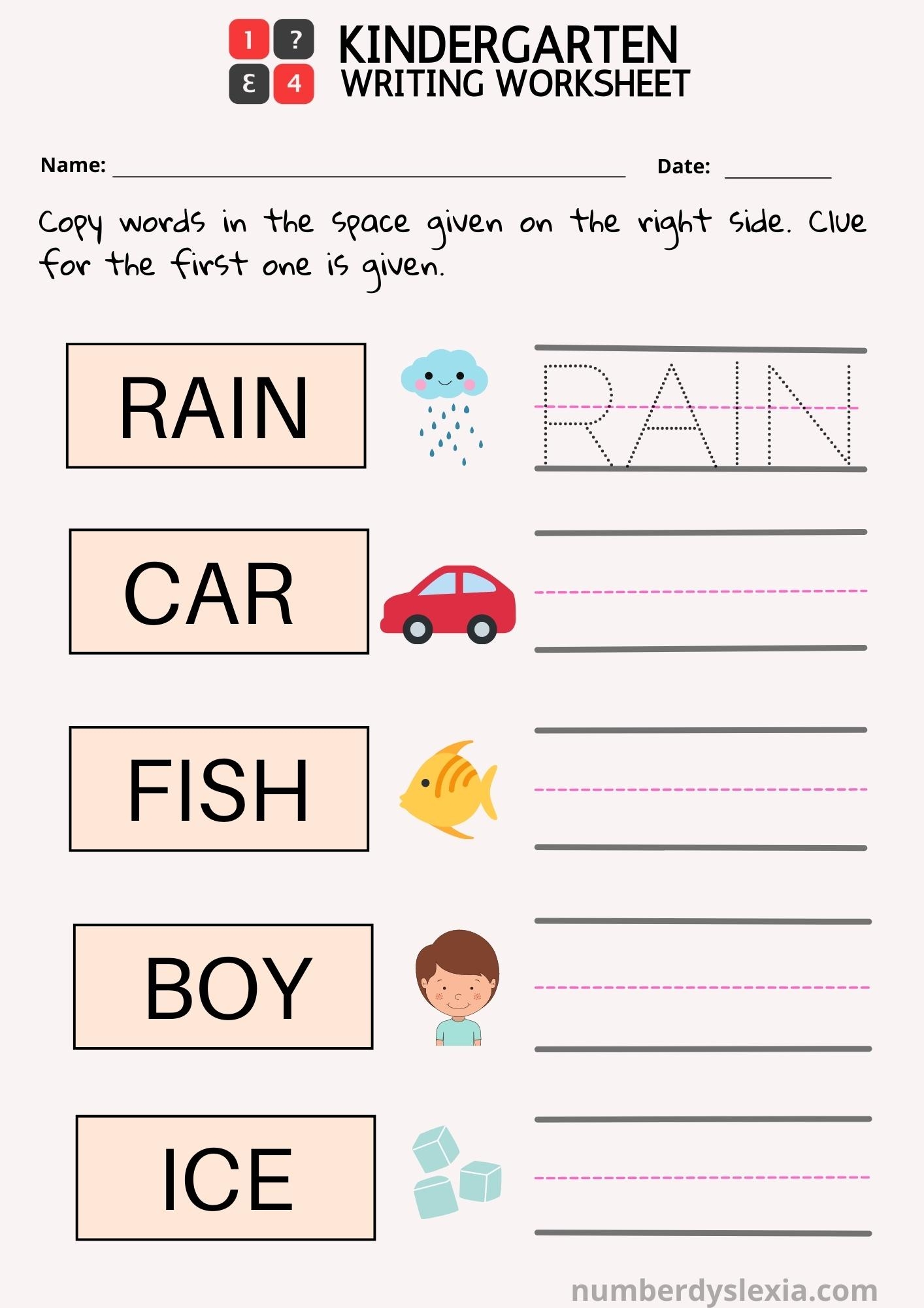 Free CVC Word Writing Worksheet For Kindergarten Made By 