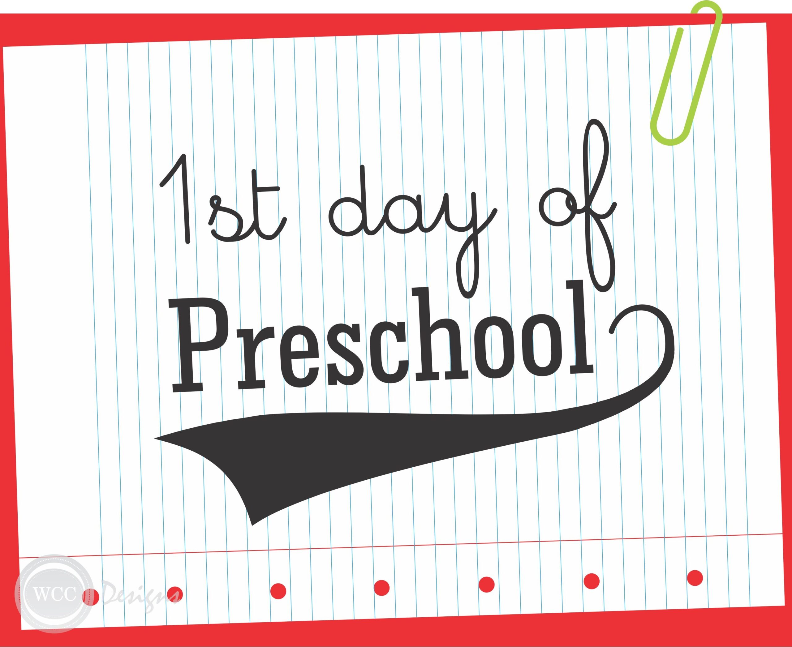 Preschool Printable Signs Art