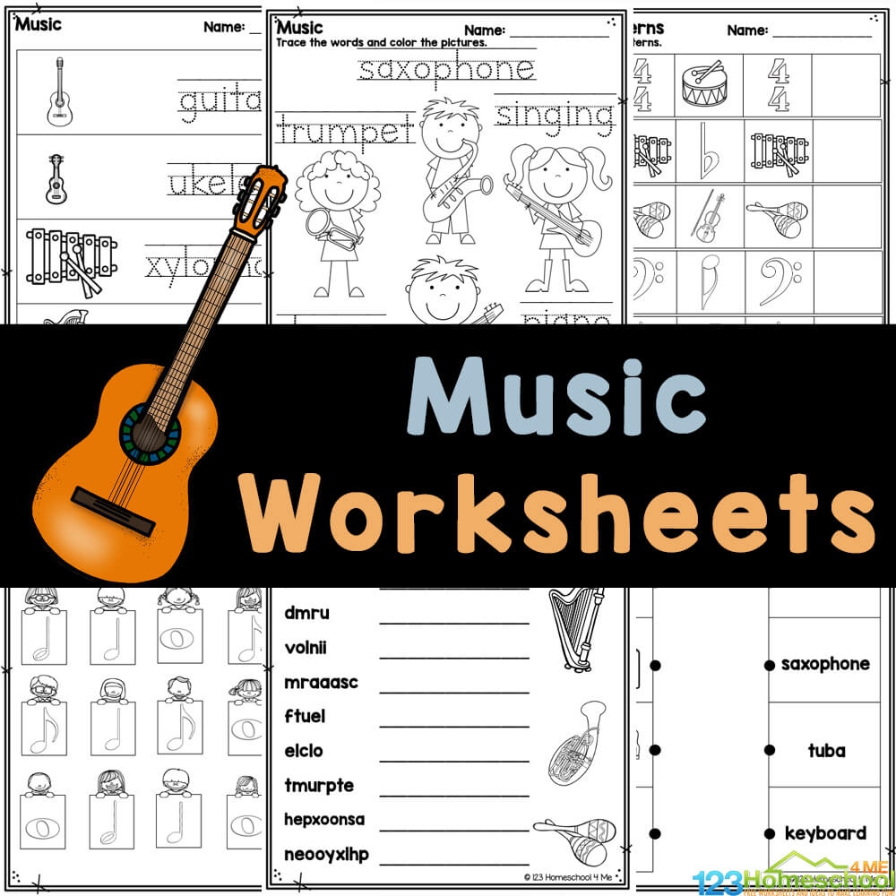 Music Themed Printable For Preschool