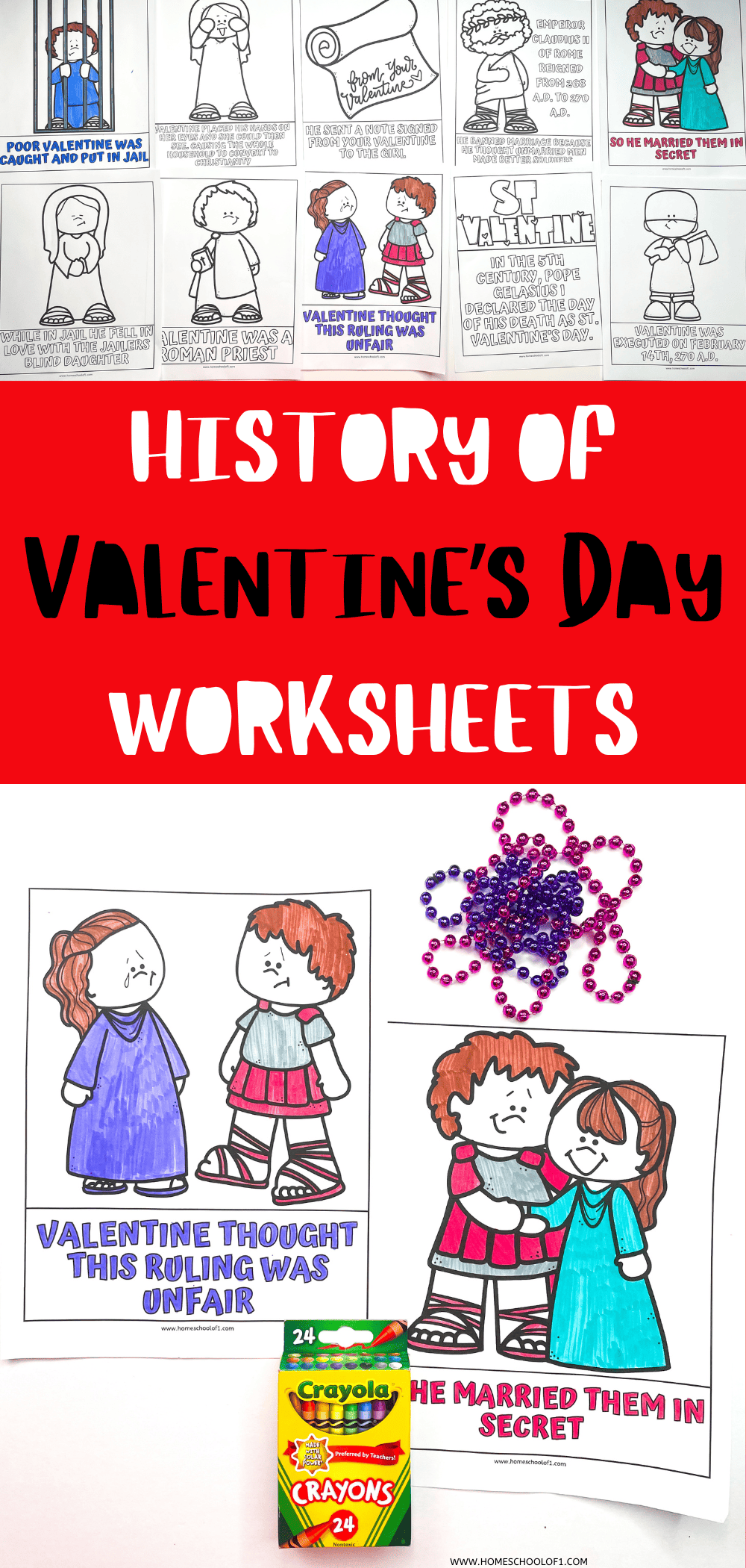 Free History Of Valentine s Day Worksheet For Kids