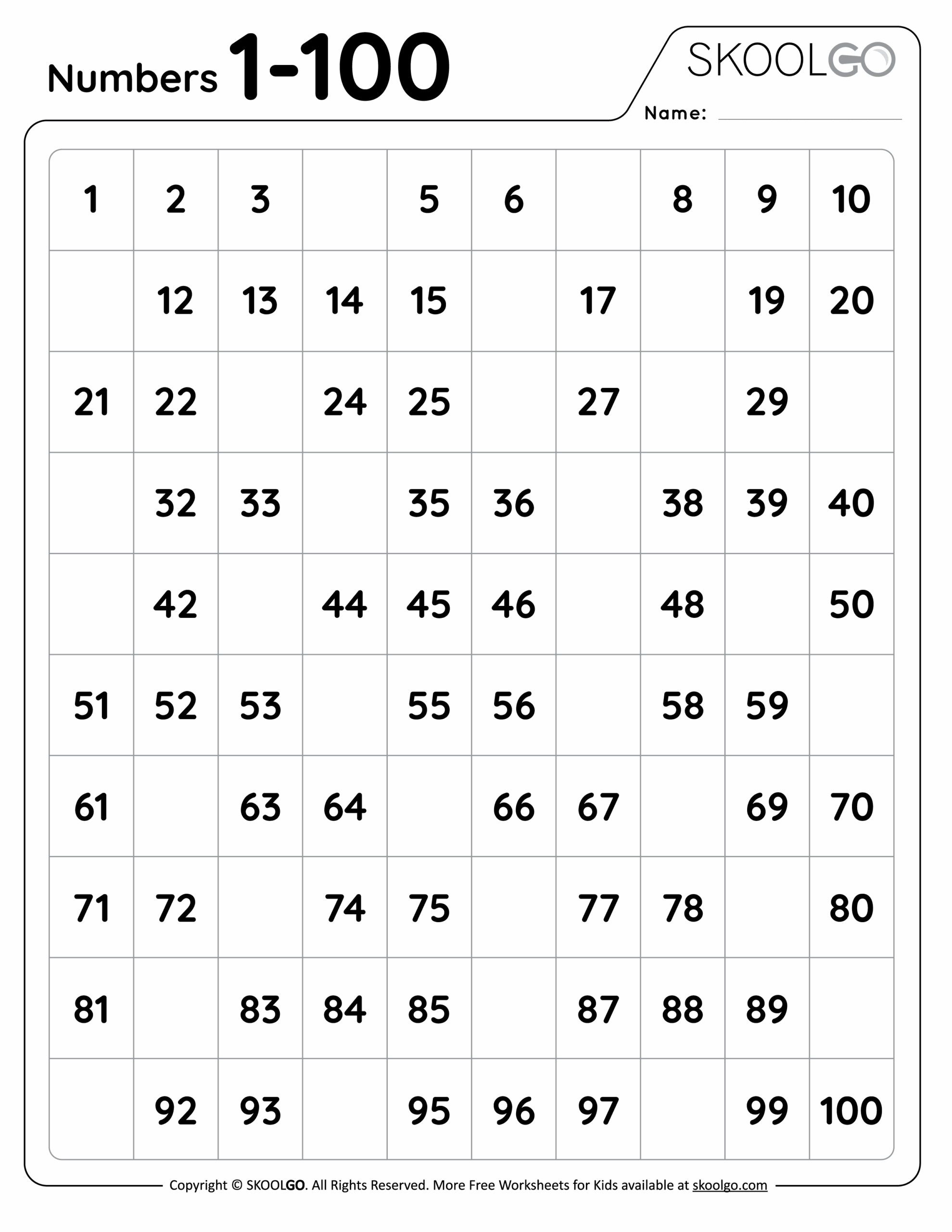 Free Kindergarten Worksheet Numbers 1 100 Download Free Kindergarten Worksheet Numbers 1 100 Png Images Free Worksheets On Clipart Library