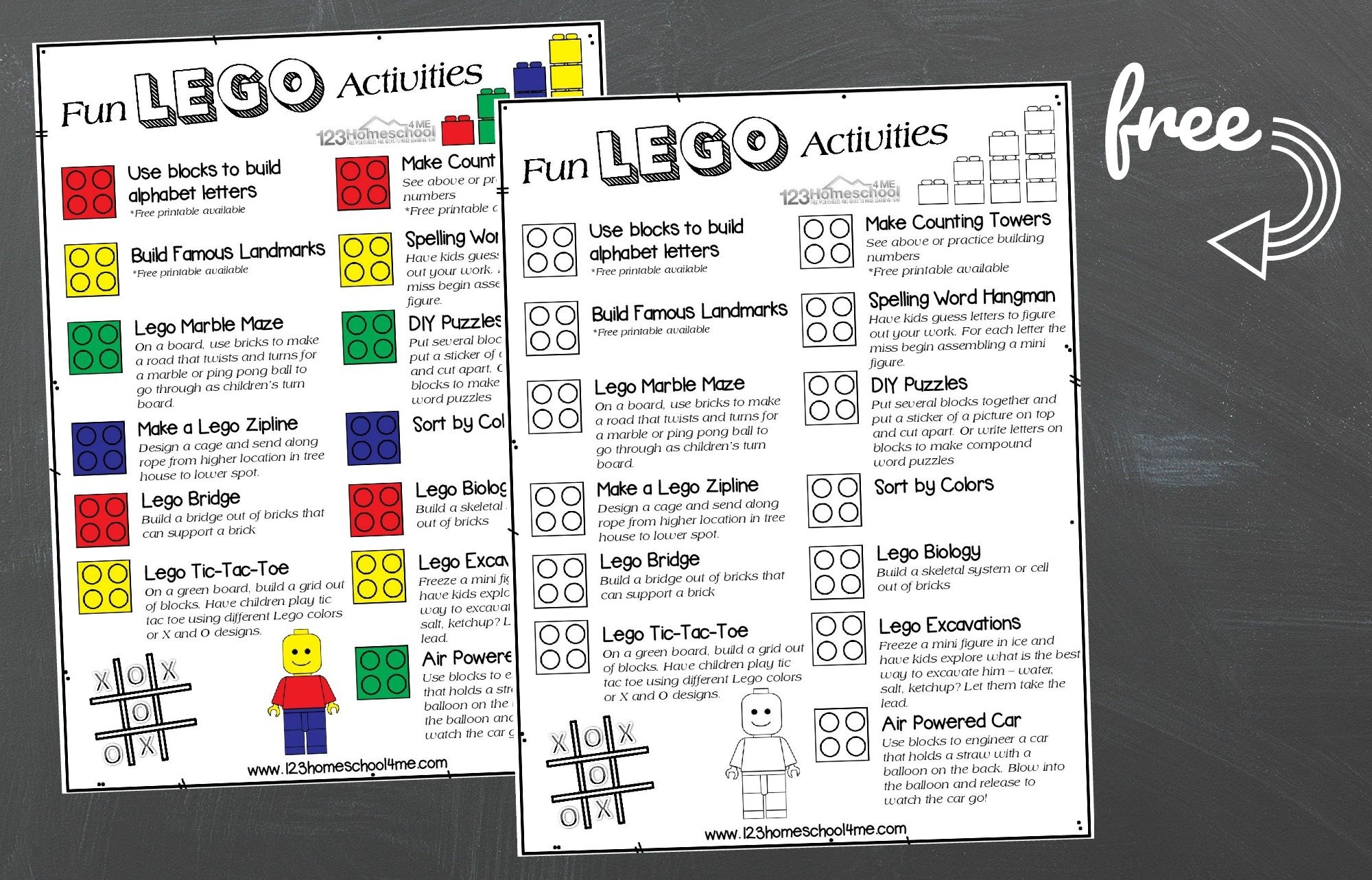 FREE Lego Activities For Kids Printable Poster FREE Lego Activities For Kids Printable Poster