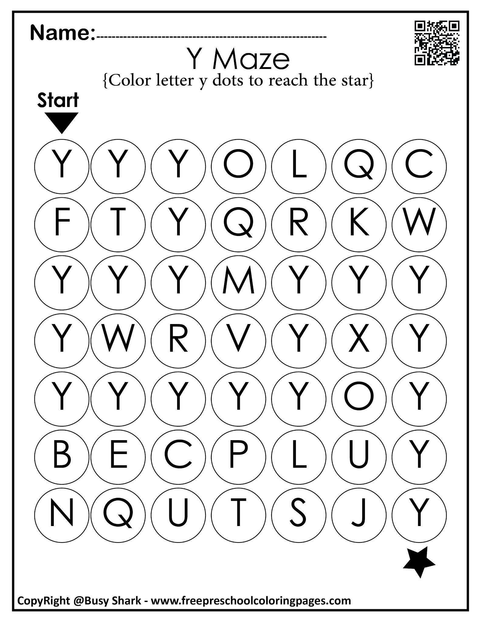Free Letter Y Worksheets For Preschool U0026 Kindergarten Kids Worksheets Library