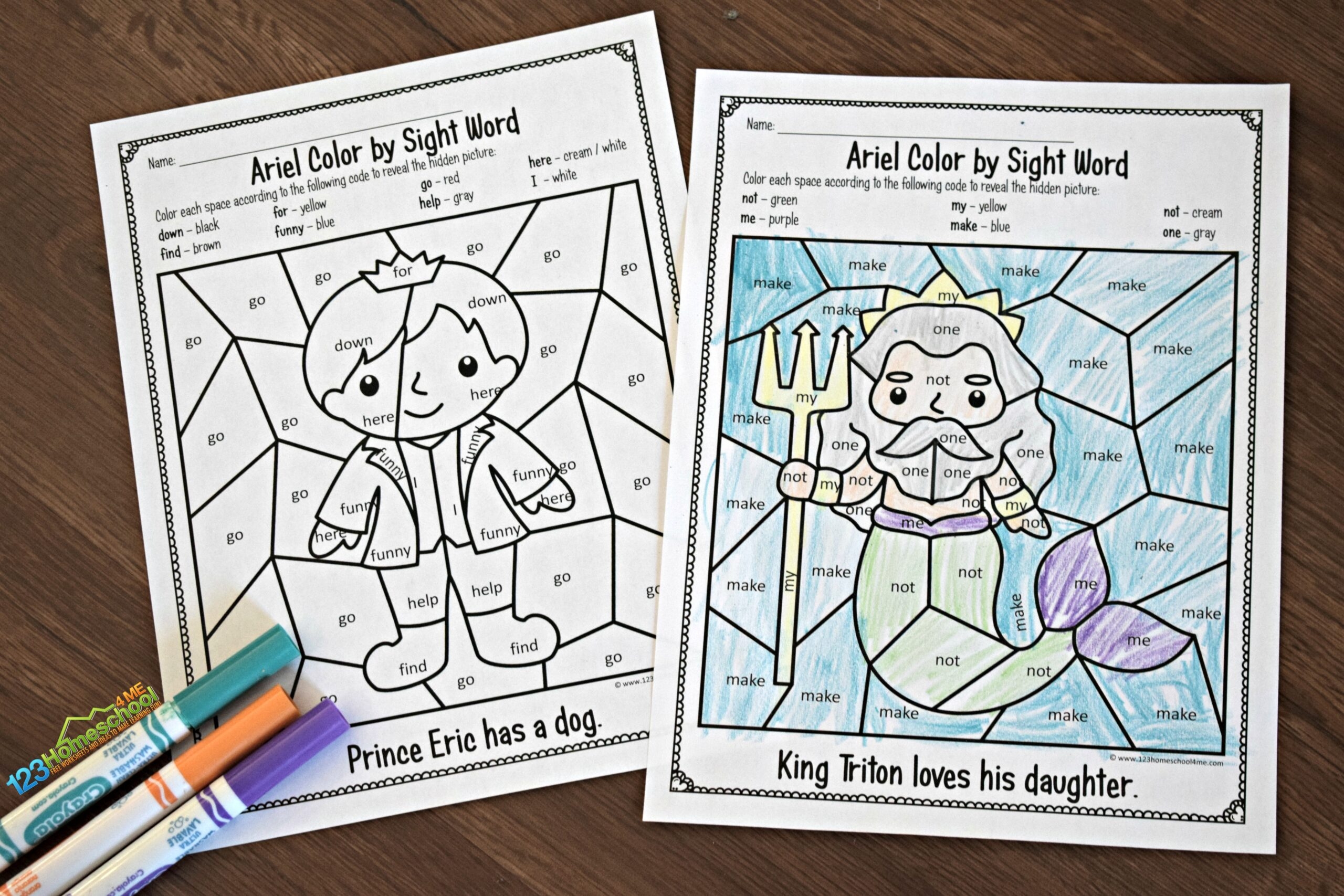 Sight Word Worksheets Kindergarten Color Farm