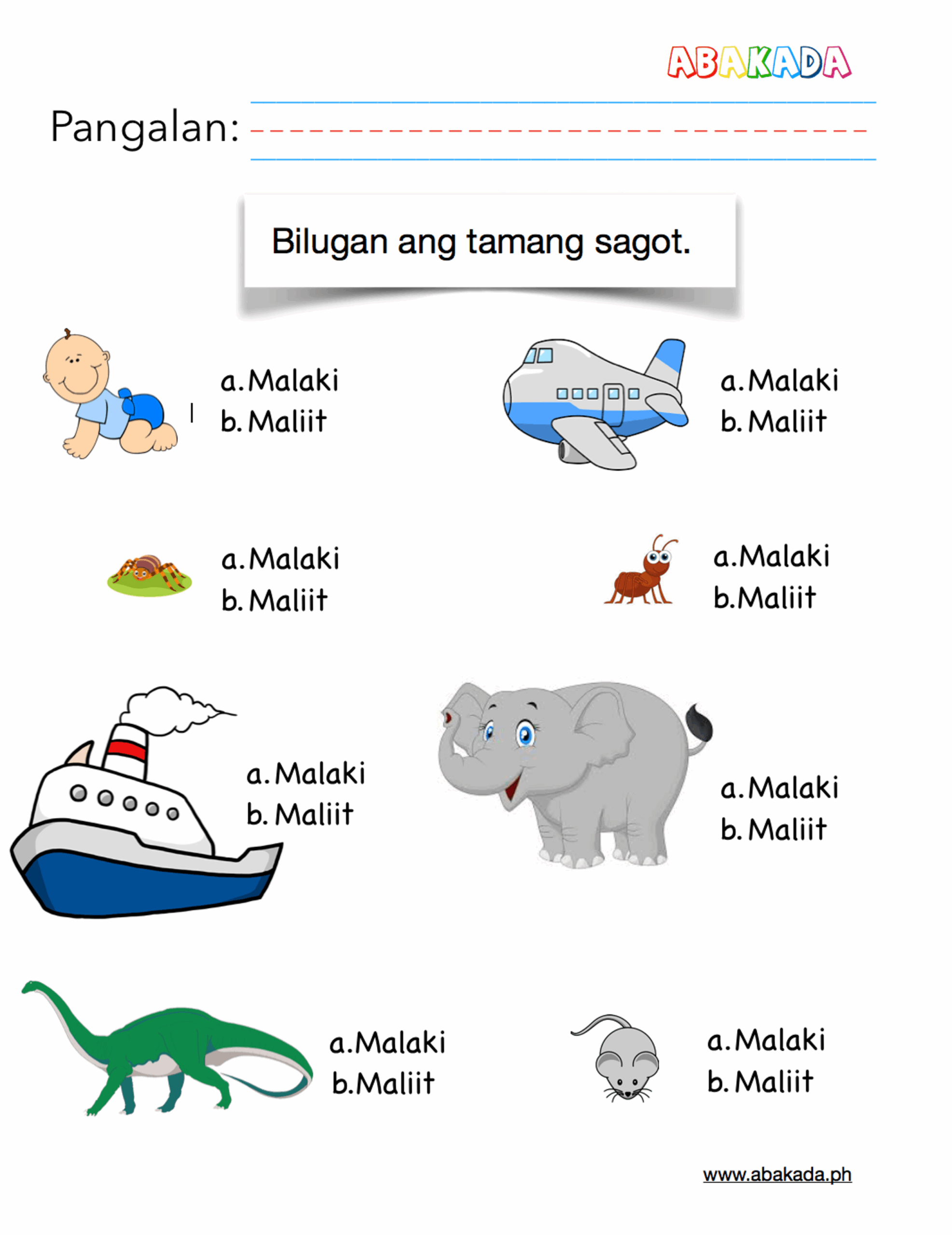 Printable Filipino Worksheets For Kindergarten