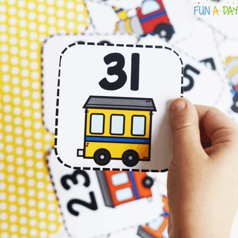 Free Number Train Printable For Preschoolers Fun A Day