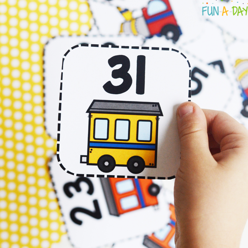 Free Number Train Printable For Preschoolers Fun A Day 
