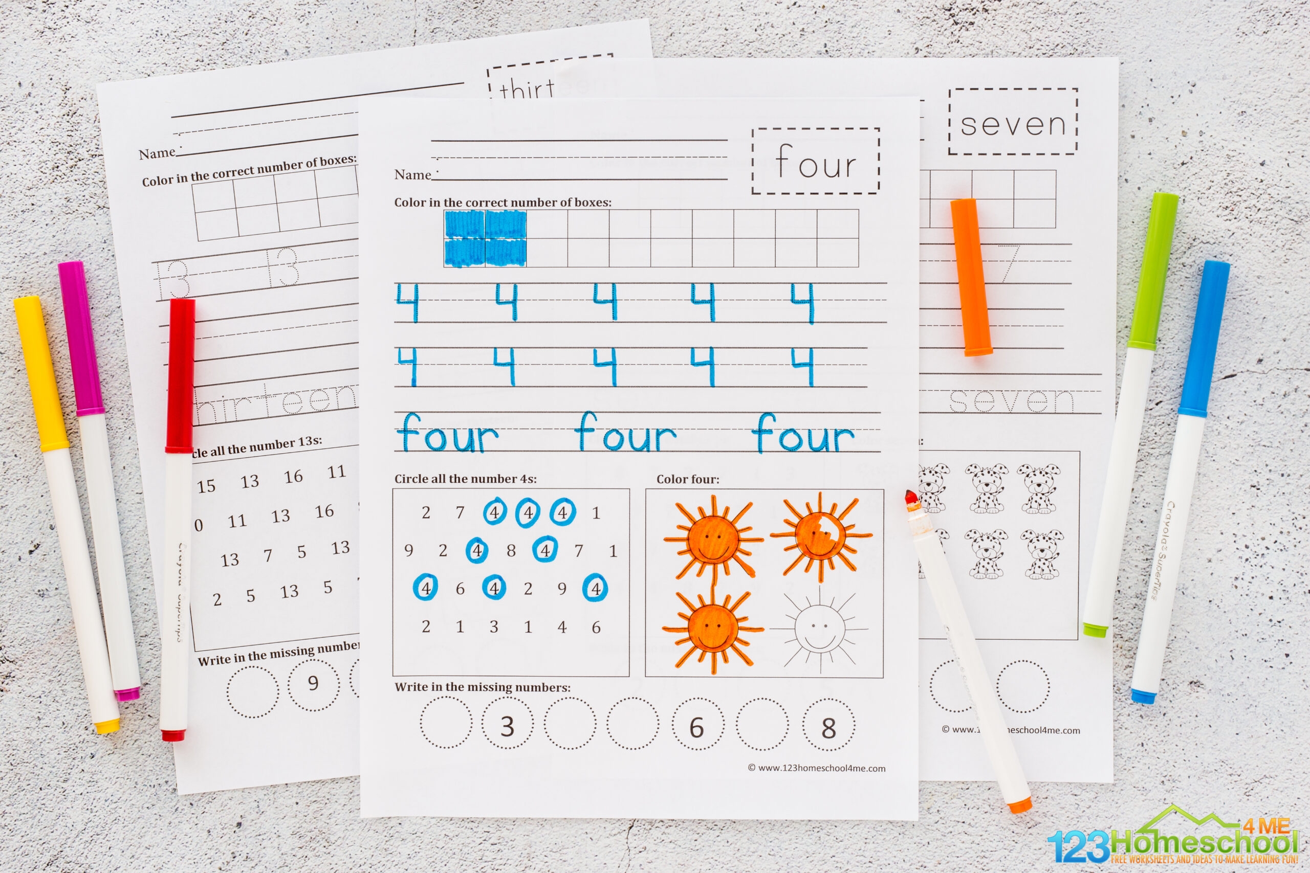  FREE Number Writing Practice 1 20 Worksheets