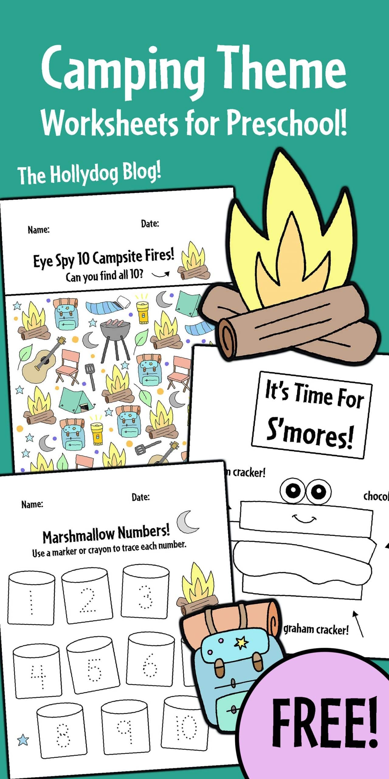 Free Preschool Camping Theme Worksheets The Hollydog Blog Free Preschool Camping Theme Worksheets The Hollydog Blog