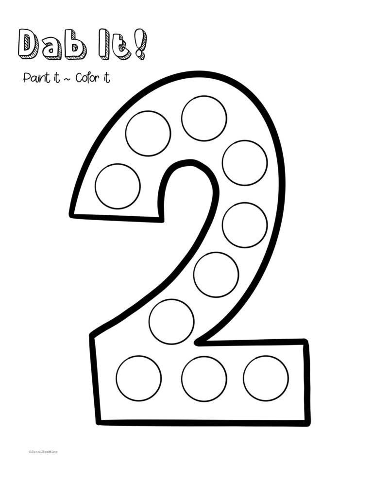 Free Preschool Printables Number 2 Jennibeemine Worksheets Library