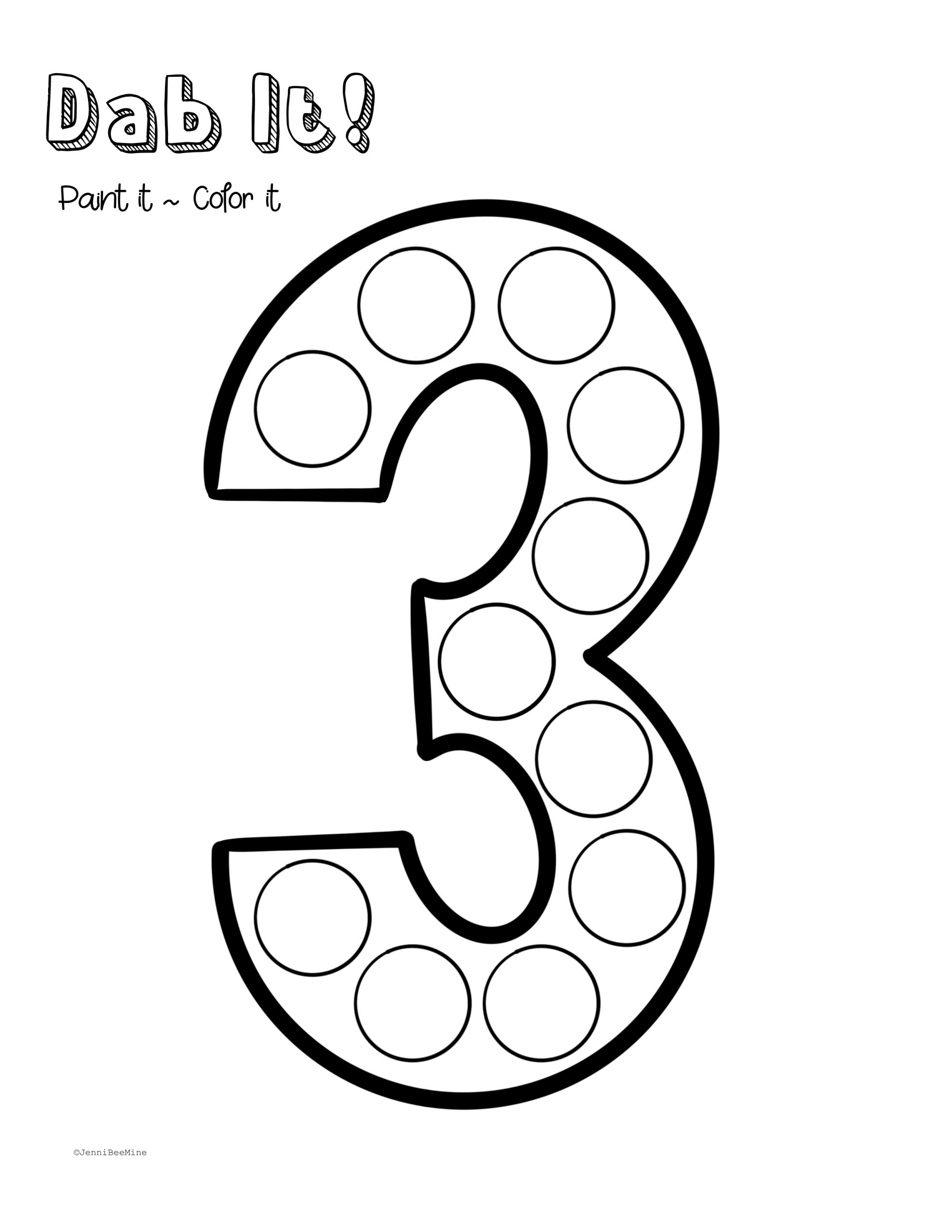 Preschool Worksheets Free Printable Numbers