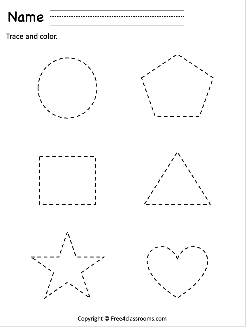 Free Preschool Tracing Shapes Printable Free Worksheets Free Preschool Tracing Shapes Printable Free Worksheets
