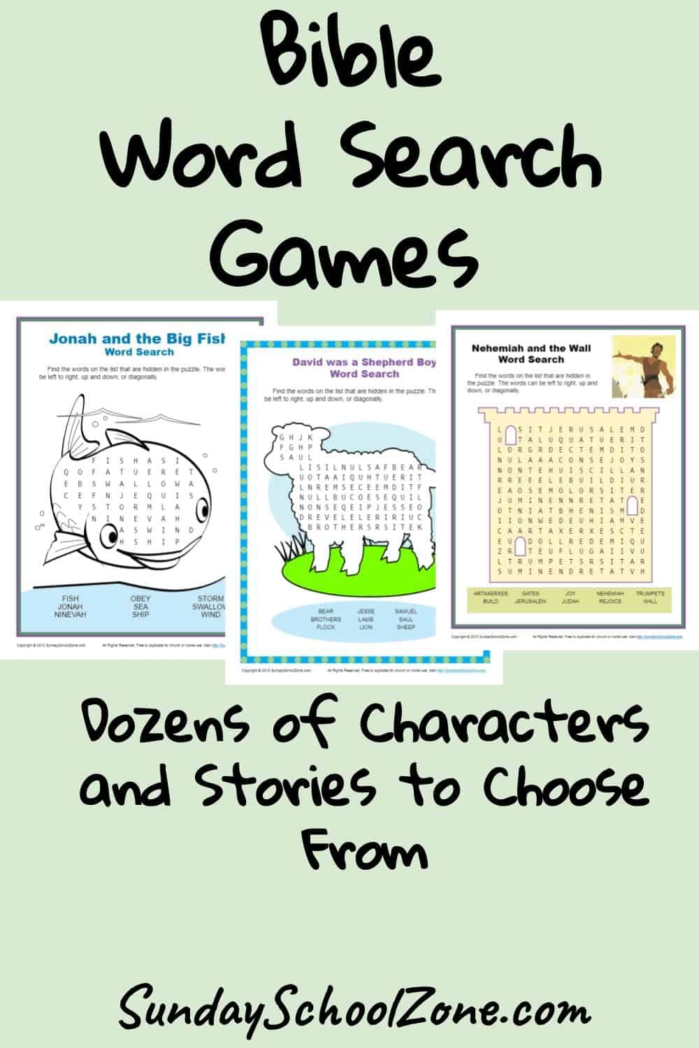 Printable Bible Games For Preschoolers