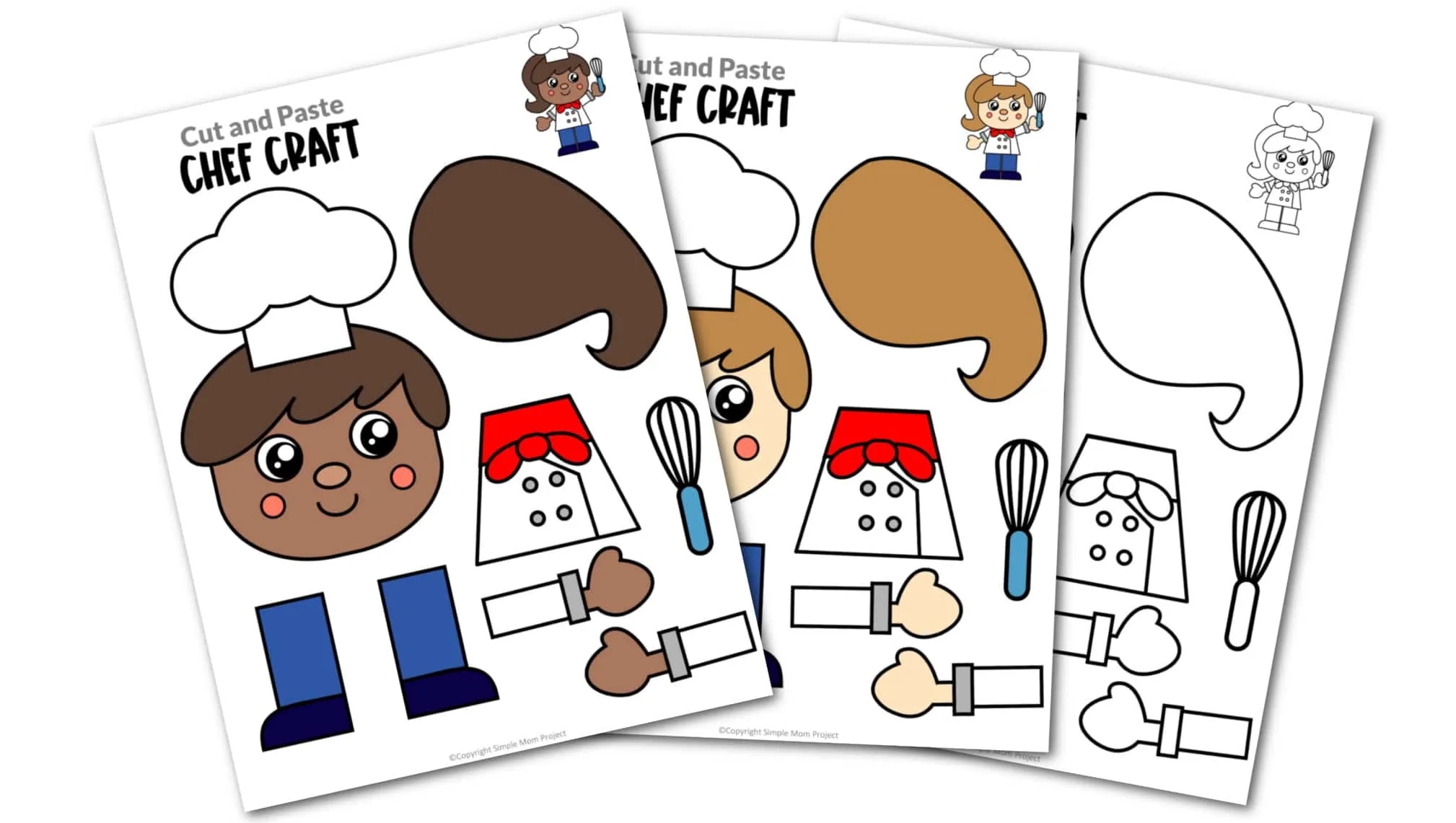 Free Printable Chef Craft Template Simple Mom Project Free Printable Chef Craft Template Simple Mom Project