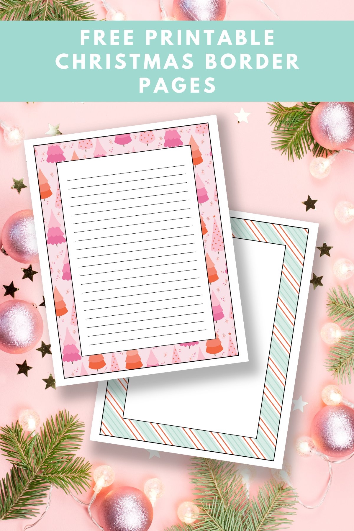 Free Printable Christmas Borders Gathering Beauty