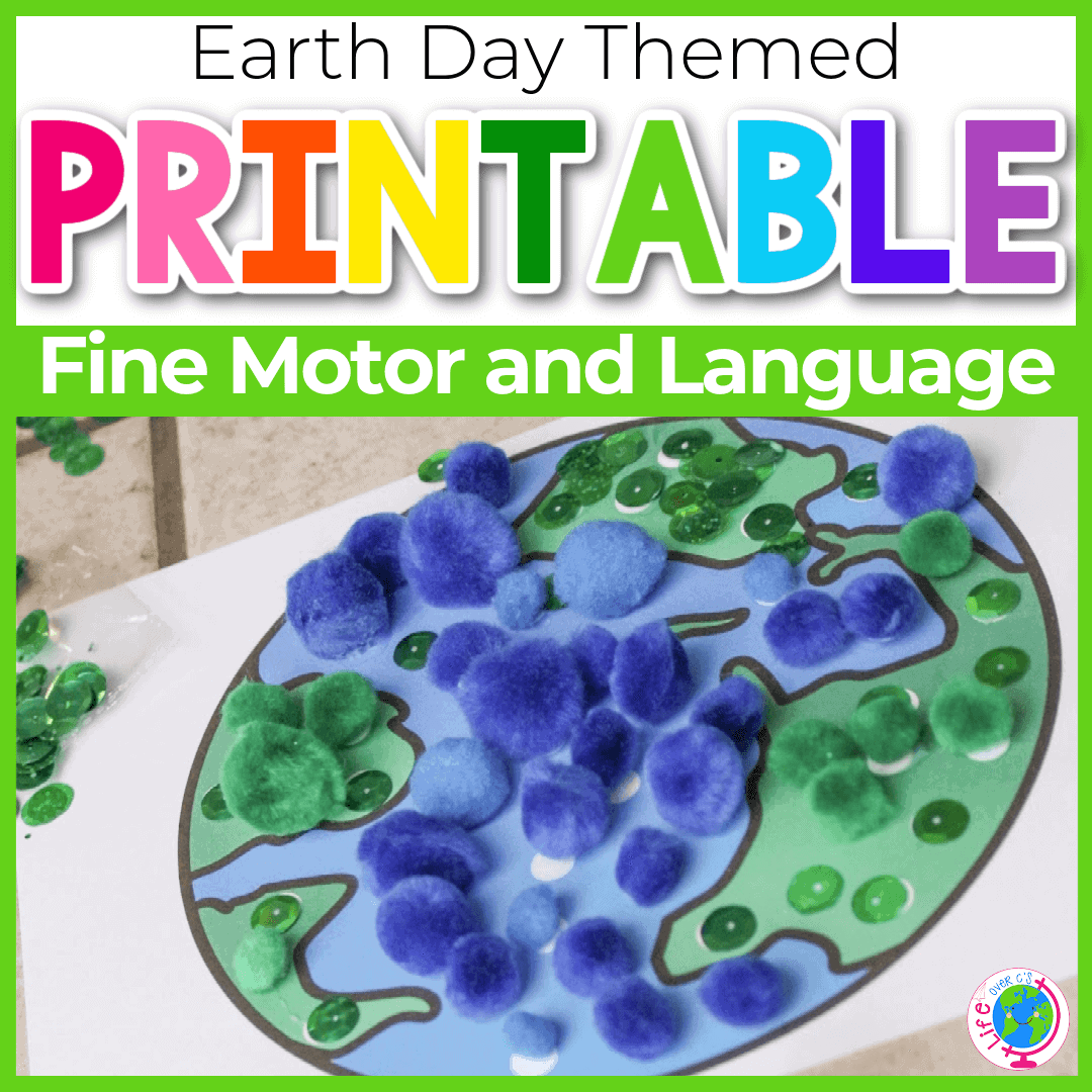 Free Printable Earth Theme Fine Motor U0026 Language Activity