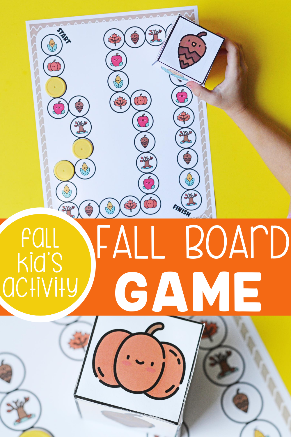 Free Printable Fall Theme Board Game For Preschool Life Over C s