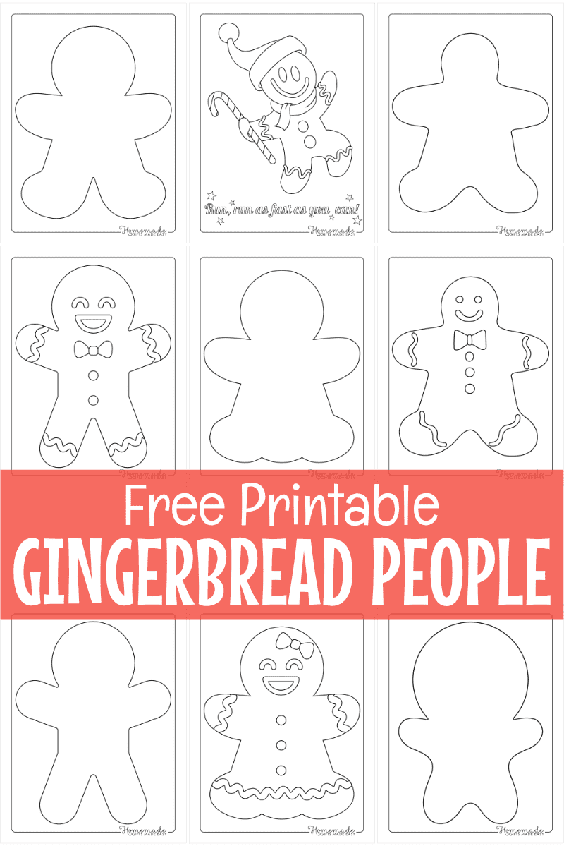 Gingerbread Man Preschool Printable